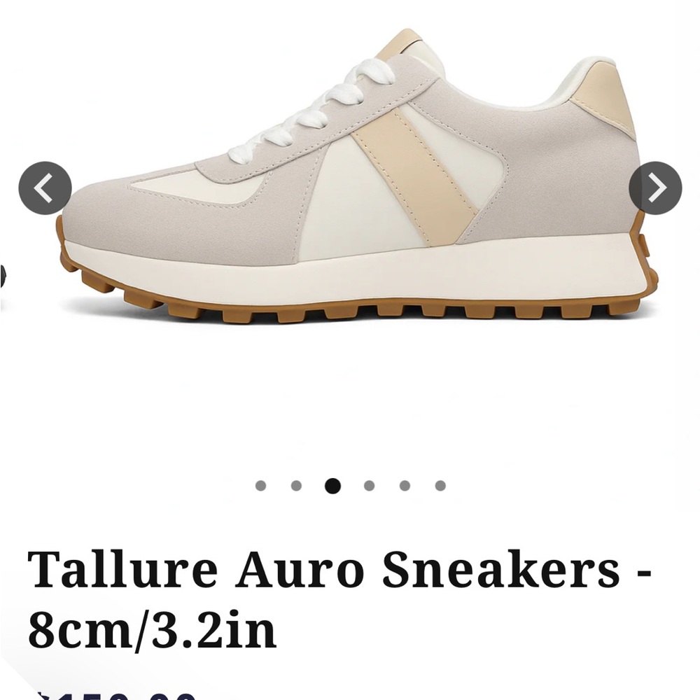 Tallure Women's Beige and White Sneakers